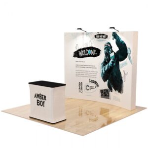 10ft Curve Pop up Fabric Display