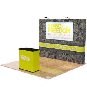 10ft Straight Pop up Fabric Display