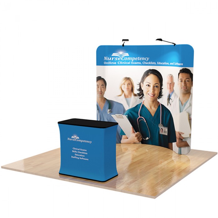 8ft Curve Tension Fabric Display